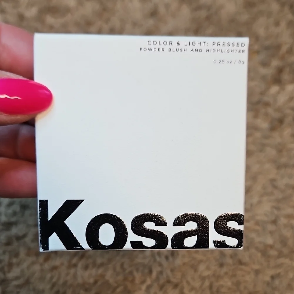 Kosas Color & Light Pressed Powder Blush & Highlighter Duo In The Shade Papaya